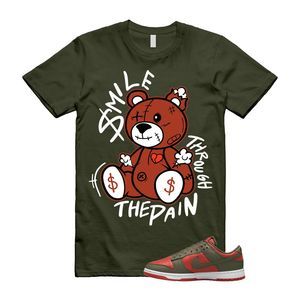 Dunk Mystic Red Cargo Khaki White Low T Shirt Match SM2